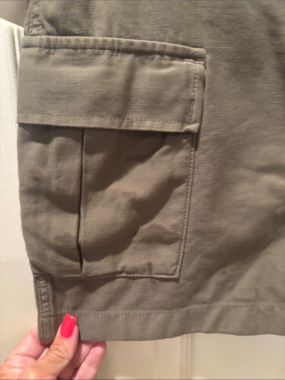 NWT Aritzia TNA Supply Cargo Micro Skirt Army Green Cotton Mini size 2 - Picture 3 of 7